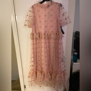 Asos Sister Jane Chiffon Dress w/glitter hearts